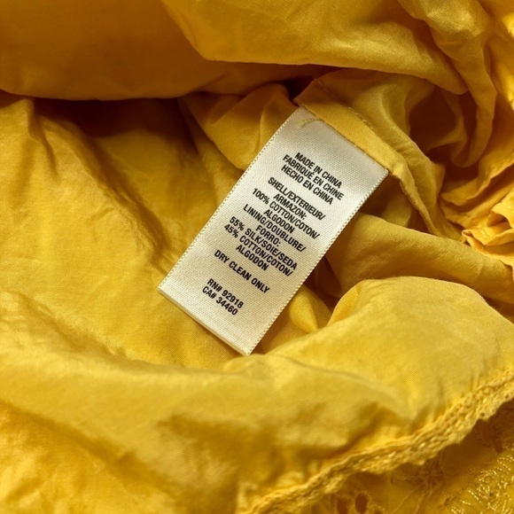 Juicy COUTURE Y2K 90s Sunflower Yellow Eyelet Bow Ruffle Trimmed Summer Tank Top - Picture 10 of 12